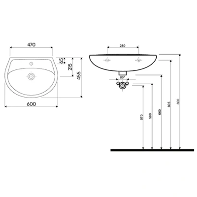 Раковина Kolo IDOL M11160000 60*45,5 фото в интернет-магазине Русалия