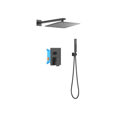 Set 3 в 1 душевой комплект AQUATEK, матовый черный AQ1672MB ЛИБРА фото в интернет-магазине Русалия