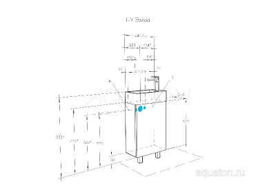 Тумба под раковину AQUATON Эмма белый, дуб наварра 1A221601EAD80 фото в интернет-магазине Русалия