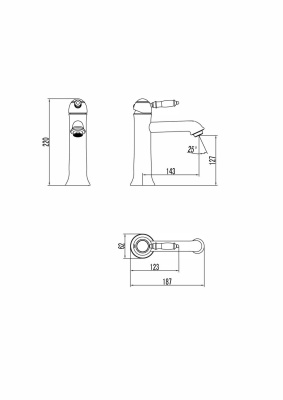 Смеситель для раковины Lemark Villa (LM4837B) фото в интернет-магазине Русалия