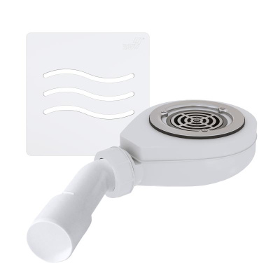 Сифон для душевых поддонов RGW S-016-1 90 мм белый, волна фото в интернет-магазине Русалия