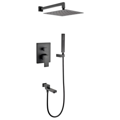 Душевая система встраиваемая Grocenberg GB5089BL-1, черный фото в интернет-магазине Русалия