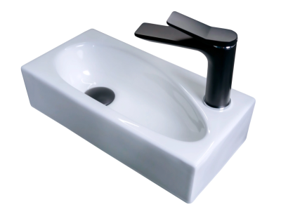 Раковина накладная прямоугольная Simple-N N9265 отв.справа 40*20 GID фото в интернет-магазине Русалия