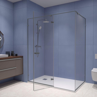 Душевой уголок RGW SV-040Gr 1200x800, профиль серый, стекло прозрачное фото в интернет-магазине Русалия