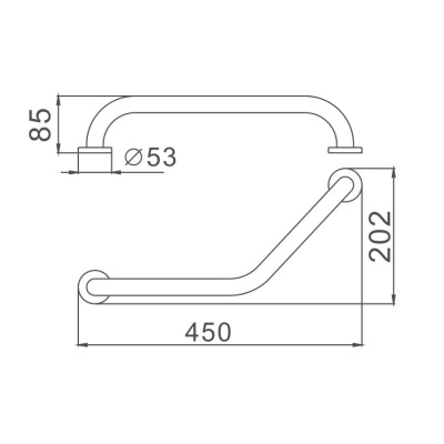 Поручень для ванной Haiba HB1717, хром фото в интернет-магазине Русалия