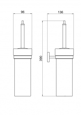 Ершик AQUATEK, матовый черный AQ4610MB БЕТТА фото в интернет-магазине Русалия