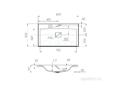 Раковина AQUATON Айрис M 800 белая 1A73263KAG010 фото в интернет-магазине Русалия