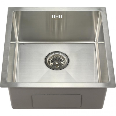 Кухонная мойка D4545H ProfLine 1,2/220 САТИН врезная квадратная Melana фото в интернет-магазине Русалия