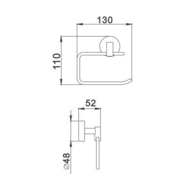 Держатель для туалетной бумаги Haiba HB1703-3, хром фото в интернет-магазине Русалия