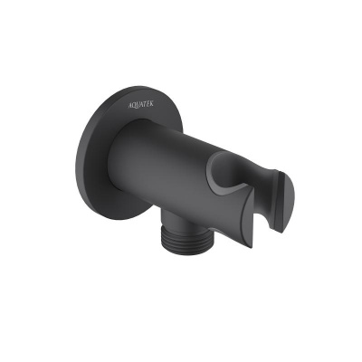 Шланговое подсоединение с держателем AQUATEK, матовый черный AQ2460MB фото в интернет-магазине Русалия