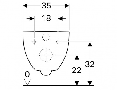 Комплект унитаз Acanto Rimfree с инсталляцией 500.128.21.A Geberit фото в интернет-магазине Русалия