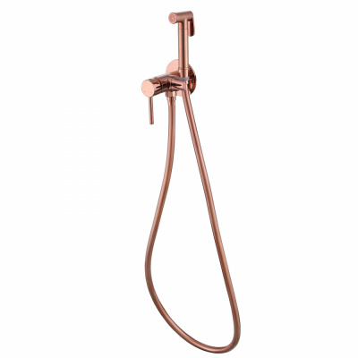 Смеситель ABBER Wasser Kreis AF8125RG с гигиеническим душем, розовое золото фото в интернет-магазине Русалия