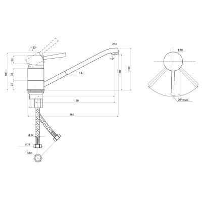 Смеситель Славен для кухни Город Д (СЛ-ОД-Д20) фото в интернет-магазине Русалия