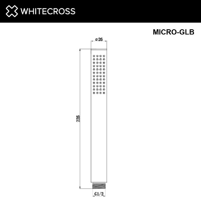 Душевая лейка WHITECROSS MICRO-GLB (брашированное золото) фото в интернет-магазине Русалия