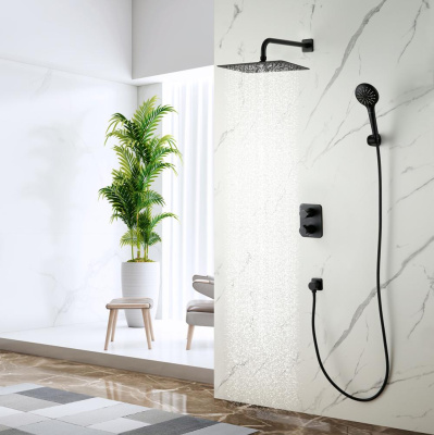 Смеситель Lemark Bronx для ванны и душа термостатический встраиваемый (LM3749BL) фото в интернет-магазине Русалия