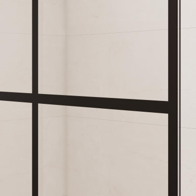 Душевая перегородка RGW WA-011B 1000, стекло с рисунком (шелкография), профиль черный фото в интернет-магазине Русалия