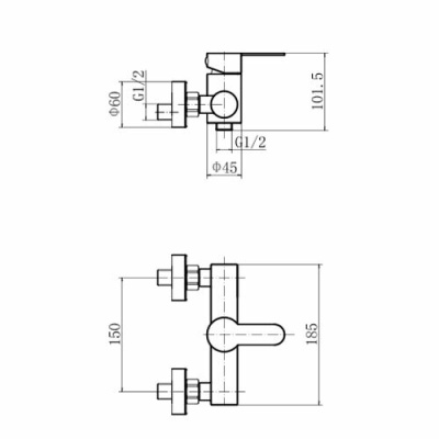 Смеситель для ванны FASHUN (A52001) фото в интернет-магазине Русалия