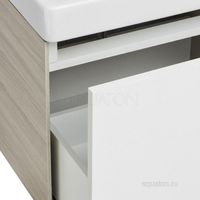Тумба под раковину AQUATON Асти 70 белый глянец, ясень шимо 1A263001AXD70 фото в интернет-магазине Русалия