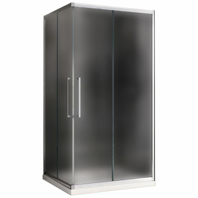 Душевой уголок ABBER Schwarzer Diamant AG02128MH 80х120 прямоугольный, профиль хром, матовое стекло фото в интернет-магазине Русалия