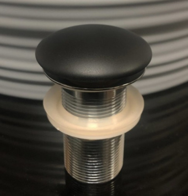 Донный клапан черный матовый без перелива RD018BM CeramaLux фото в интернет-магазине Русалия