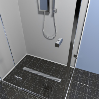 К-т водоотводящий желоб DP20-800 из нержавеющей стали + Декор. решетка LG20-800 Комплект: желоб DP20-800 + решетка LG20-800 фото в интернет-магазине Русалия