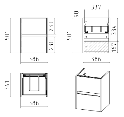 Тумба Алиса 40 подвесная с раковиной Misty Алиса 40 Misty фото в интернет-магазине Русалия