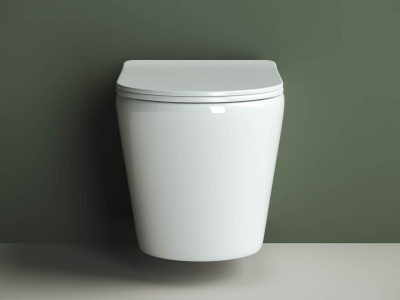 Унитаз подвесной безободковый HIGHLIGHT CN1804 с сиденьем микролифт Ceramica Nova фото в интернет-магазине Русалия