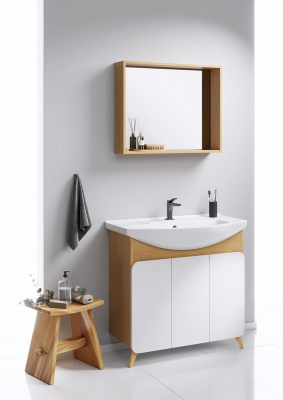 Зеркало в раме 60х75 см Basic дуб золотой BAS0207DZ Aqwella фото в интернет-магазине Русалия