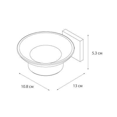 Мыльница FIXSEN LUX CHROME FX-15008, хром фото в интернет-магазине Русалия