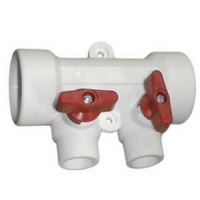 Коллектор, белый полипропилен 32-20 2 выхода Millennium фото в интернет-магазине Русалия
