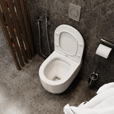 Унитаз OGLIO Aria подвесной безободковый Ceruttispa CT8909 (485x365x350) фото в интернет-магазине Русалия