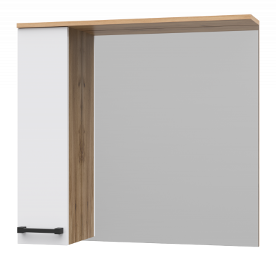 Зеркальный шкаф Крафт 80 левый П-Кра-02080-011Л Misty фото в интернет-магазине Русалия