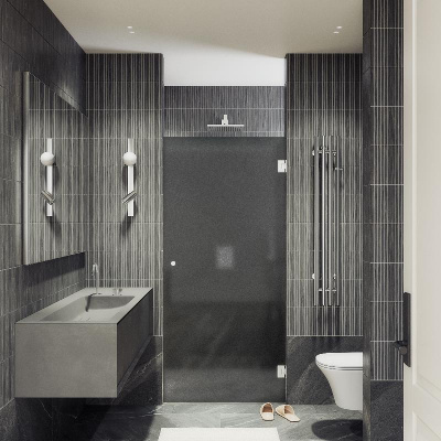 Душевая дверь на петлях 1950*905 Стекло 8 мм Графит матовый, фурнитура - хром MGD-528-4 MaybahGlass фото в интернет-магазине Русалия