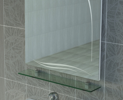 Полка стеклянная 70см ПЛК-700х120х8 Vigo фото в интернет-магазине Русалия