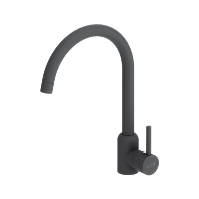 D3007022 Logic кухонный смеситель поворотный, черный фото в интернет-магазине Русалия