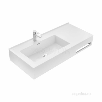 Раковина AQUATON Квадро Про 100 левая 1A733331QA01L фото в интернет-магазине Русалия