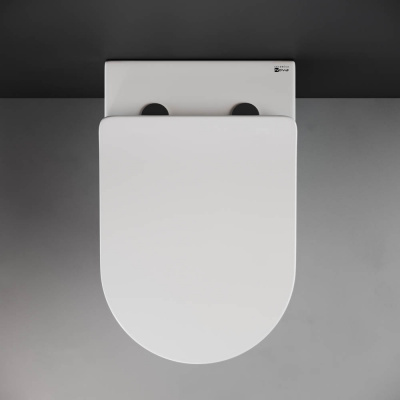 Унитаз приставной безободковый HIGHLIGHT CN1812 с сиденьем микролифт Ceramica Nova фото в интернет-магазине Русалия