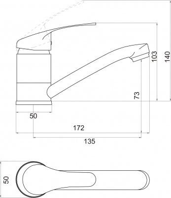 Смеситель для раковины поворотный S-T4501-1 Savol фото в интернет-магазине Русалия
