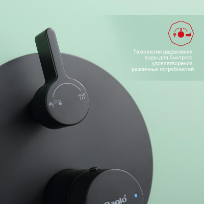 Душевая система встраиваемая Raglo R20.27.06, черный фото в интернет-магазине Русалия