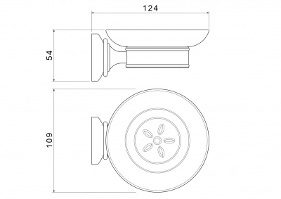 Мыльница AQUATEK, полир. золото AQ4503PG КЛАССИК фото в интернет-магазине Русалия