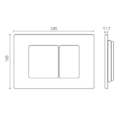 Клавиша CTESI Steel (нерж. сталь) фото в интернет-магазине Русалия