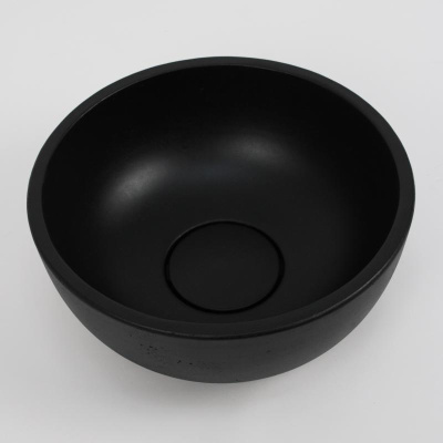 Раковина накладная бетонная Uperwood Belfast 30х30х13,5 см, круглая, черная 2092020327 фото в интернет-магазине Русалия