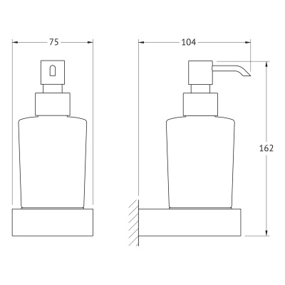 Держатель с дозатором жидкого мыла 8333 Regen Artwelle фото в интернет-магазине Русалия