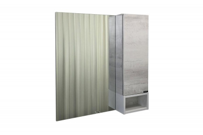 COMFORTY. Зеркало-шкаф "Прага-75" дуб белый фото в интернет-магазине Русалия