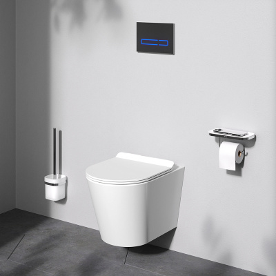 Унитаз подвесной AM.PM Sunny C85C1701SC безободковый с сиденьем микролифт фото в интернет-магазине Русалия