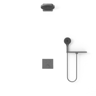 Душевой комплект VSFW-4I211RGM встраиваемый, двухрежимный, вороненая сталь Vincea фото в интернет-магазине Русалия