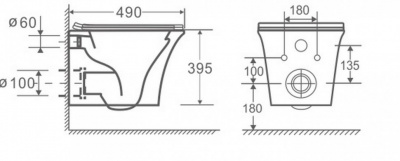 Унитаз подвесной с сиденьем микролифт 2622E CeramaLux фото в интернет-магазине Русалия