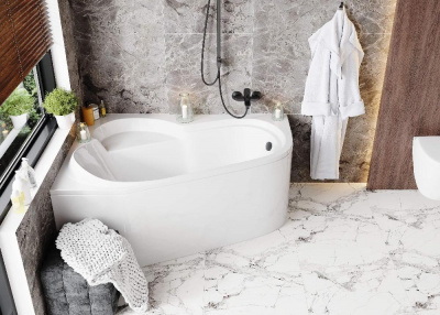 Акриловая ванна VAGNERPLAST SELENA 147x100 Left VPBA141SEL3LE-04 фото в интернет-магазине Русалия