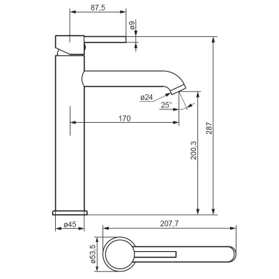 360250000 Scandinavian Pure, смеситель для раковины высокий, хром фото в интернет-магазине Русалия