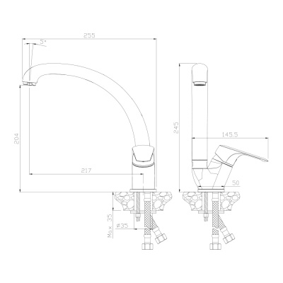 Смеситель OLIVE'S для кухни EVORA (33431EV) фото в интернет-магазине Русалия
